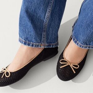 Rothy’s Round Toe the Flat ballet shoes size 8.5 black Noir Mesh light new